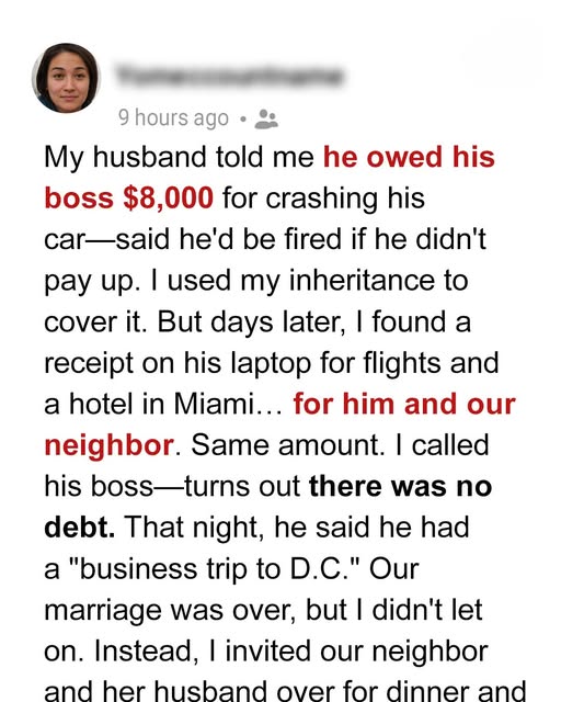 I Paid Off My Husband’s Debt and Later Found Out He Made It All Up Just to Take My Money – He Deeply Regretted It