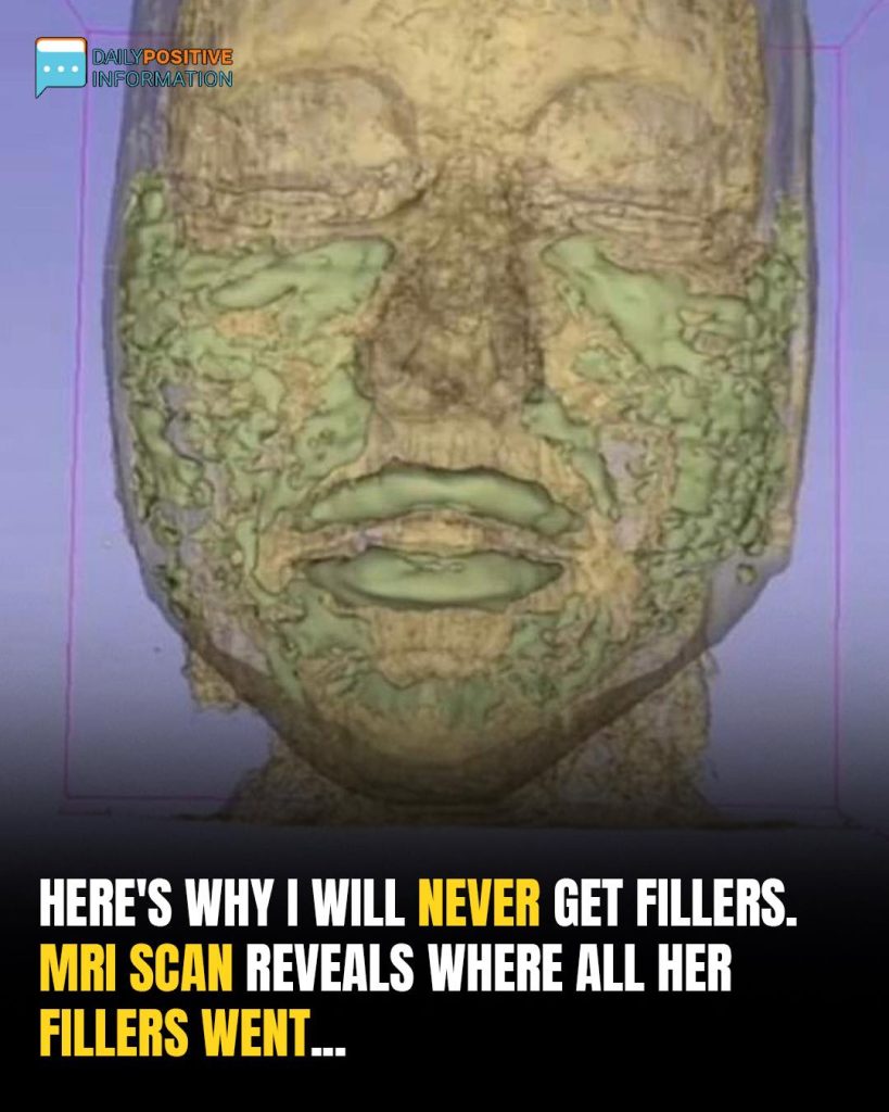 Doctor Reveals: MRI Scan Of The Face Of A 33-Year-Old Woman Reveals Where All Of Her Filler Went