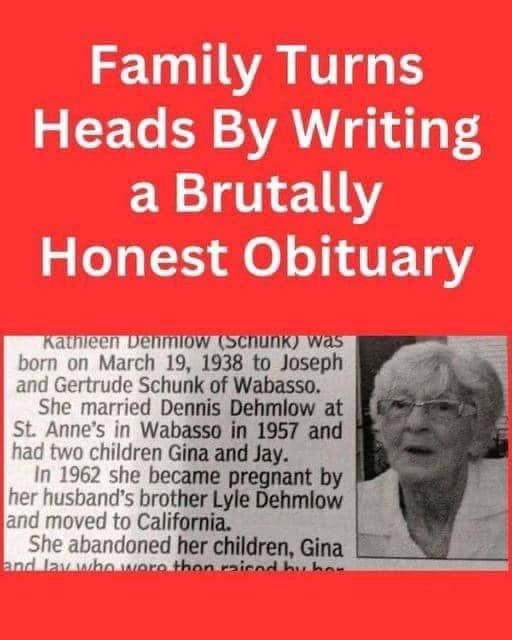 When writing Mom’s obituary, they hurt her a lot.