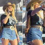 Miranda Lambert exposed far more than she planned when her denim mini betrayed her on stage, and the internet hasn’t let it go since.