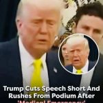 Donald Trump cuts speech short amid medical emergency