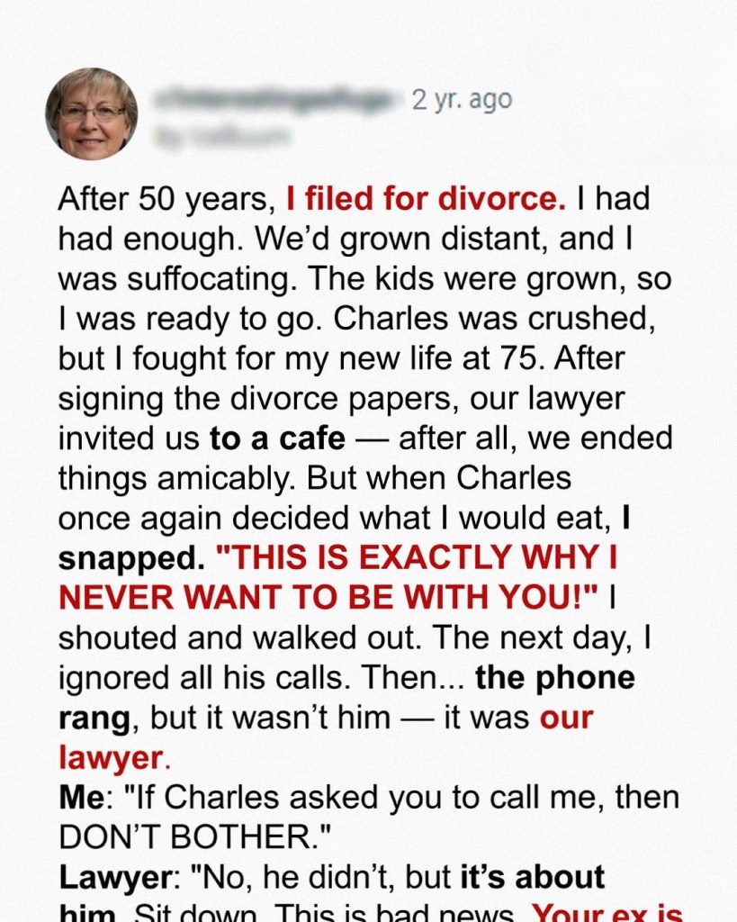After 50 Years Together, She Made a Life-Changing Decision — and Faced the Consequences