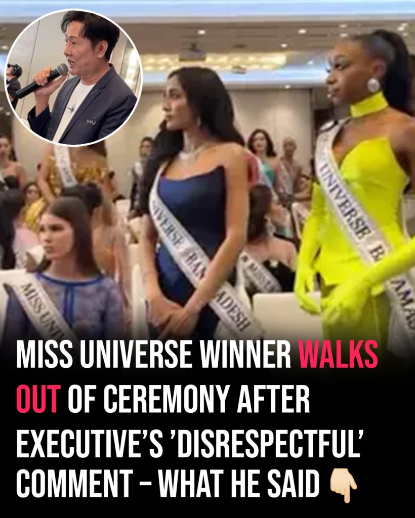 Miss Universe winner walks out after ‘disrespectful’ comment
