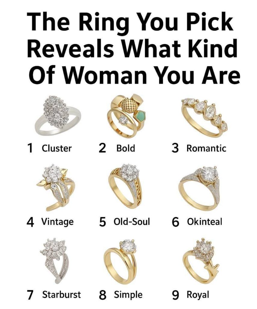 Which Style Speaks to You? The Ring You Pick Reveals the True Kind of Woman You Are